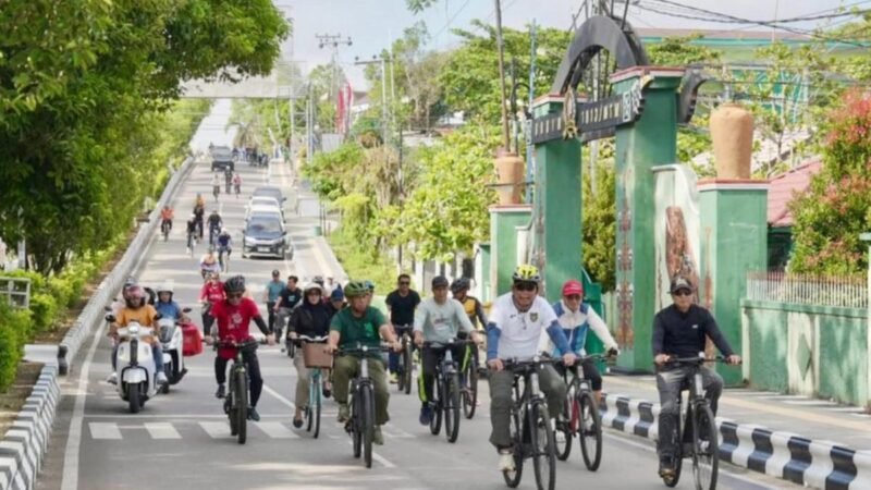 Gowes Bersama Jajaran, Bupati Barut Sempatkan Tinjau Lokasi Batara Expo 2026 dan Cek Lokasi CFD
