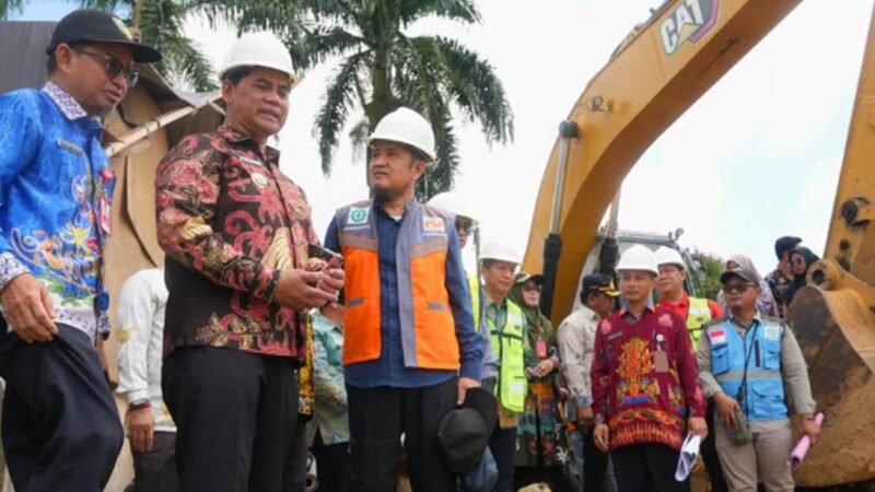 Pastikan Mutu, Bupati Barito Utara Tinjau Pekerjaan Perkuatan Tebing Sungai Barito di Dua Lokasi