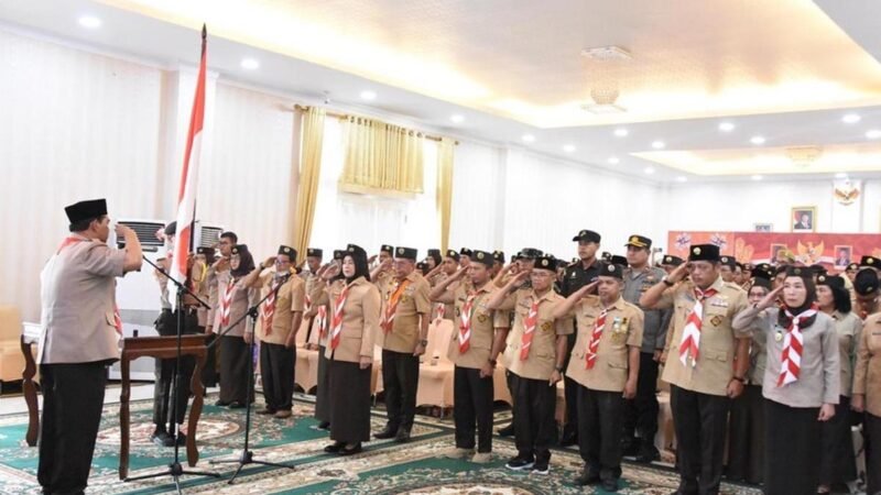 Hj. Maya Savitri Shalahuddin Resmi Jabat Ketua Kwarcab Gerakan Pramuka Barito Utara 2026-2031