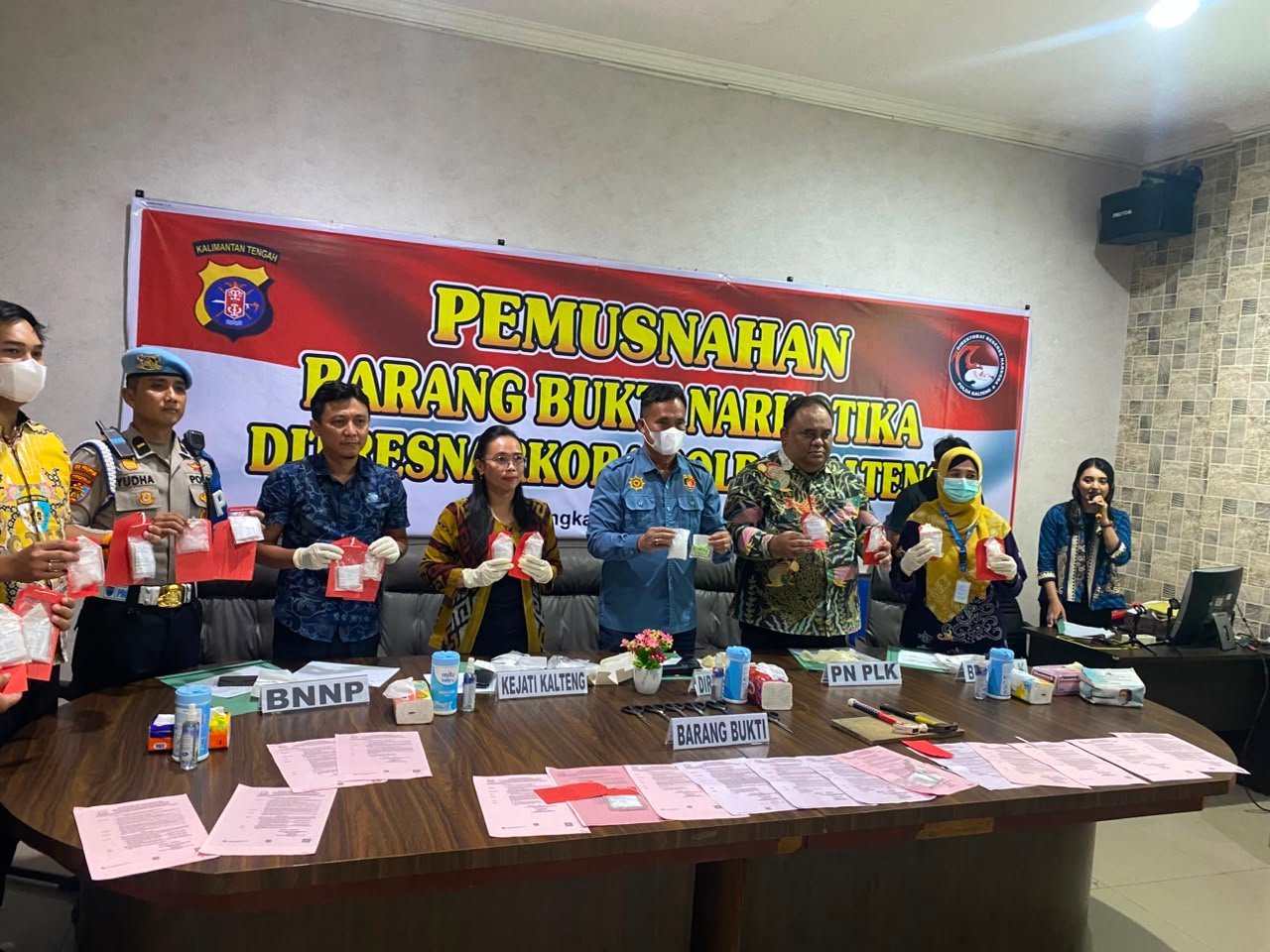 Nyaris Setengah Kilogram Sabu Dimusnahkan, Polda Kalteng Bongkar 15 Kasus Narkoba Sekaligus