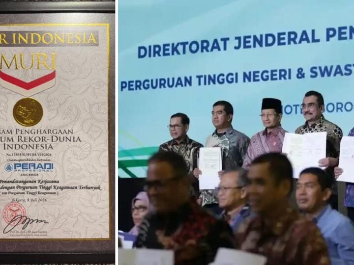 Gandeng 108 Perguruan Tinggi Keagamaan, PERADI Profesional Cetak Rekor MURI