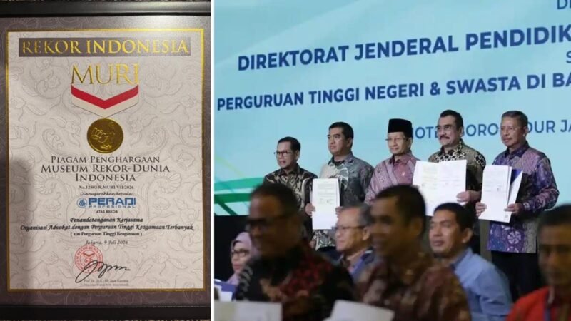 Gandeng 108 Perguruan Tinggi Keagamaan, PERADI Profesional Cetak Rekor MURI