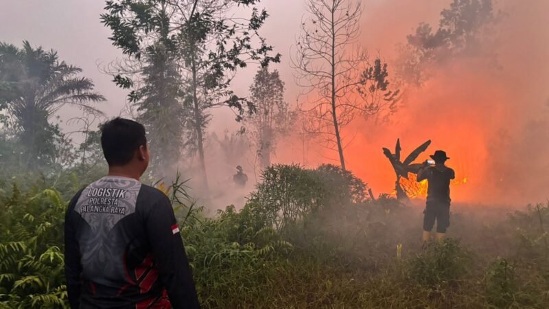 Cegah Karhutla Dekati Permukiman, Regu 3 Posko Jekan Raya Padamkan Api di Bukit Tunggal