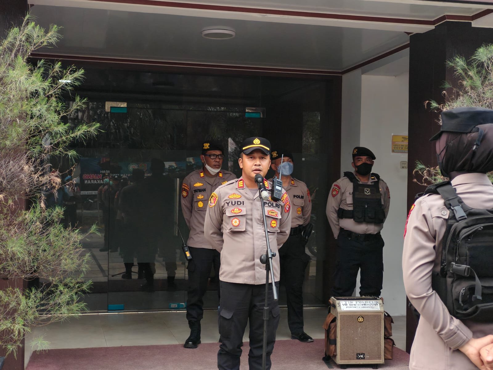 Awali Pam Aksi Damai, Polresta Palangka Raya Gelar Apel Kesiapan di Kantor GAPKI Kalteng
