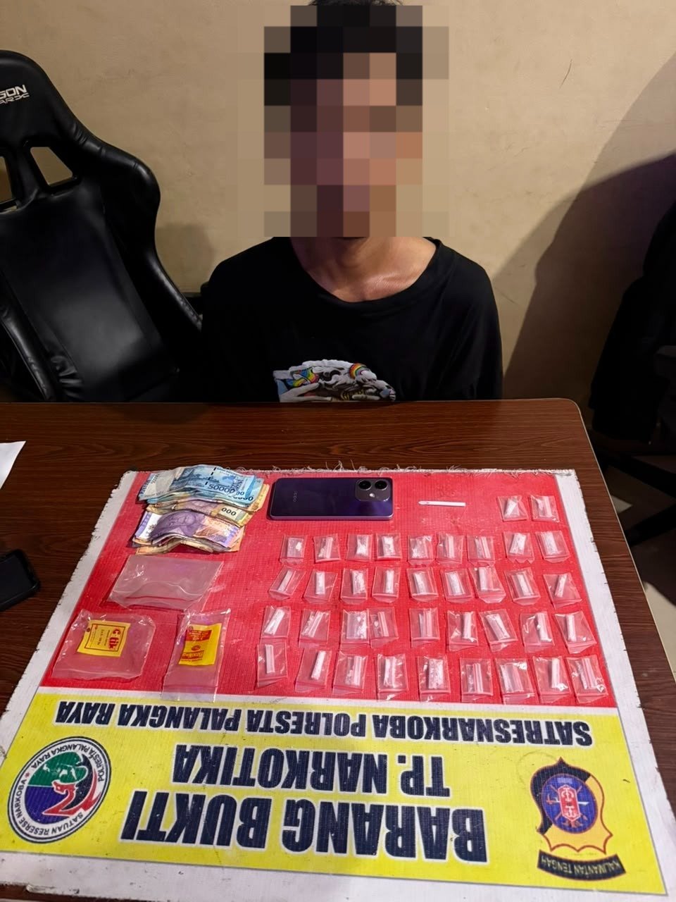 38 Paket Sabu Ditemukan di Barak, Satresnarkoba Polresta Palangka Raya Amankan Pria 26 Tahun